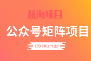 蓝海公众号矩阵项目训练营，0粉冷启动，公众号矩阵账号粉丝突破30w