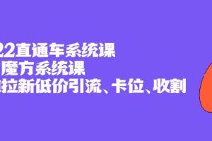 2022直通车系统课 引力魔方系统课，精准拉新低价引流、卡位、收割