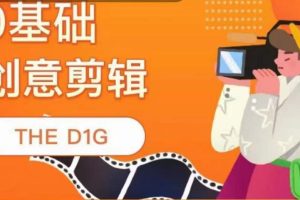 THE D1G零基础创意剪辑课，第一馆创意剪辑实操课-49节完整版