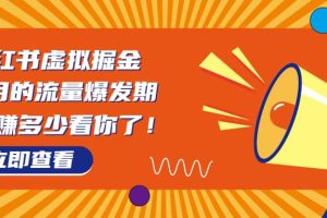 8月风口项目，小红书虚拟法考资料，一部手机日入1000 （教程 素材）