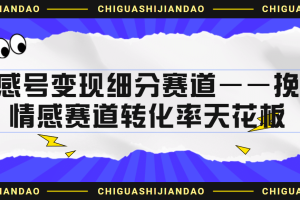 情感号变现细分赛道—挽回，情感赛道转化率天花板（附渠道）